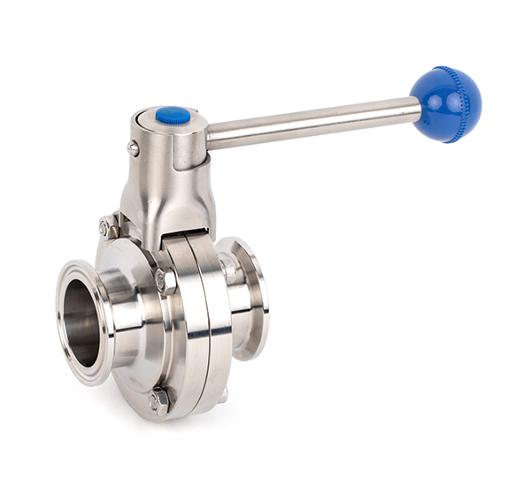 Clamp butterfly valve (pull rod handle)