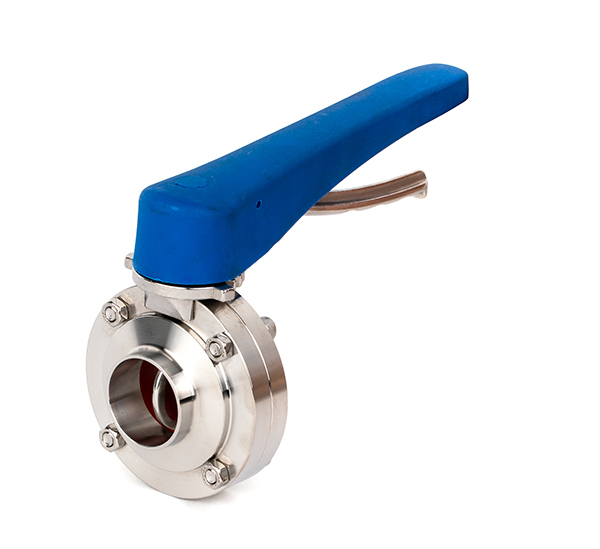 Welded butterfly valve (plastic handle)